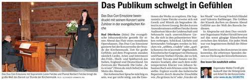 Presse - Bad Dürrheim - Duo ›con emozione‹